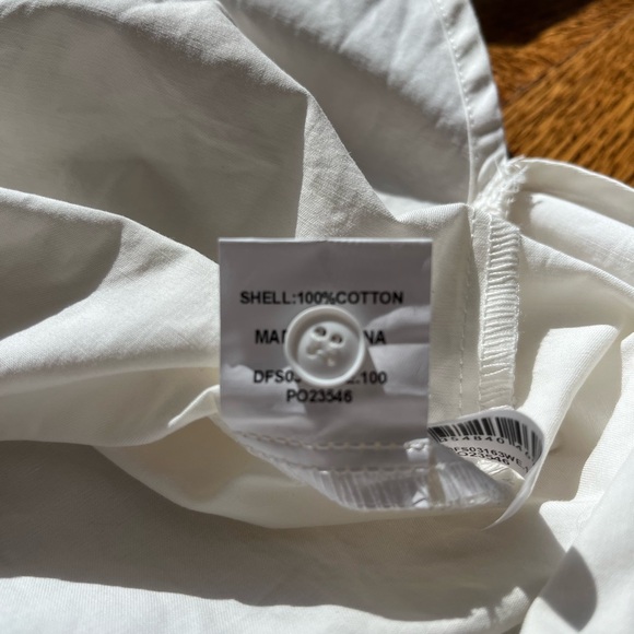 DISSH Shae White Crisp Cotton Oversized Boyfriend Button-Up Blouse Shirt Top - Picture 10 of 10